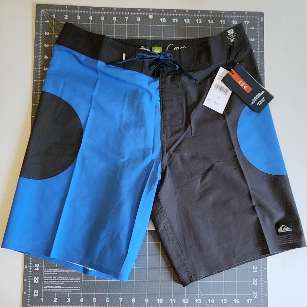 Quiksilver Men's Black and Blue Swimsuit-one-piece
